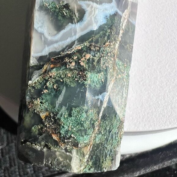 Large Moss Agate Crystal Wand‎ Scepter - Picture 8 of 16